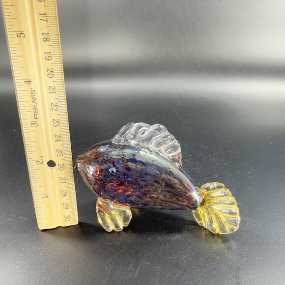 1992 Studio Art Glass Fish Hand Blown Artist Signed Thomas G Hand Made Vintage - Picture 8 of 16